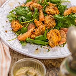 Chicken Salad with Pink Grapfruit and Cumin dressing