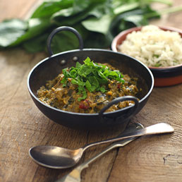 Lamb with Spinach