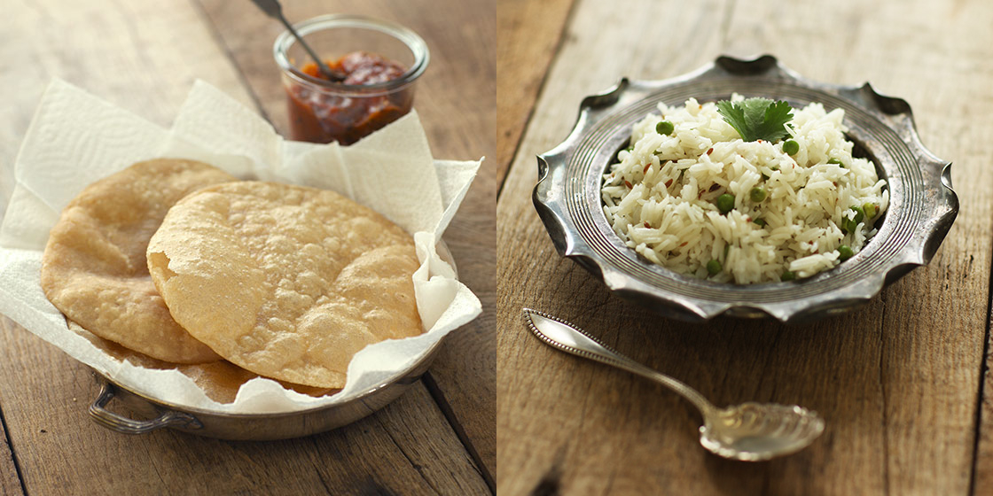 poori and cumin rice