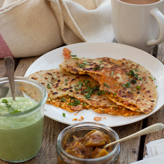 Spicy Bacon Paratha