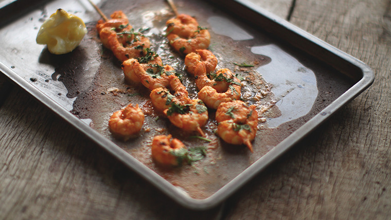 Tandoori Prawn Skewers