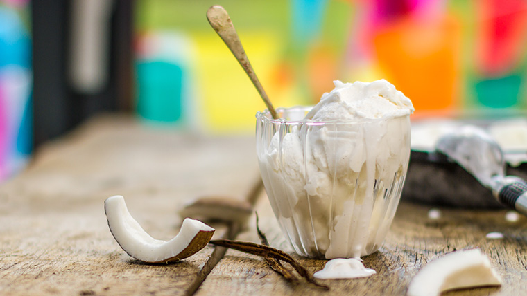 Coconut and Vanilla Ice-cream