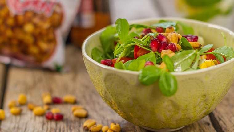 Corn and Pomegranate Kachumber