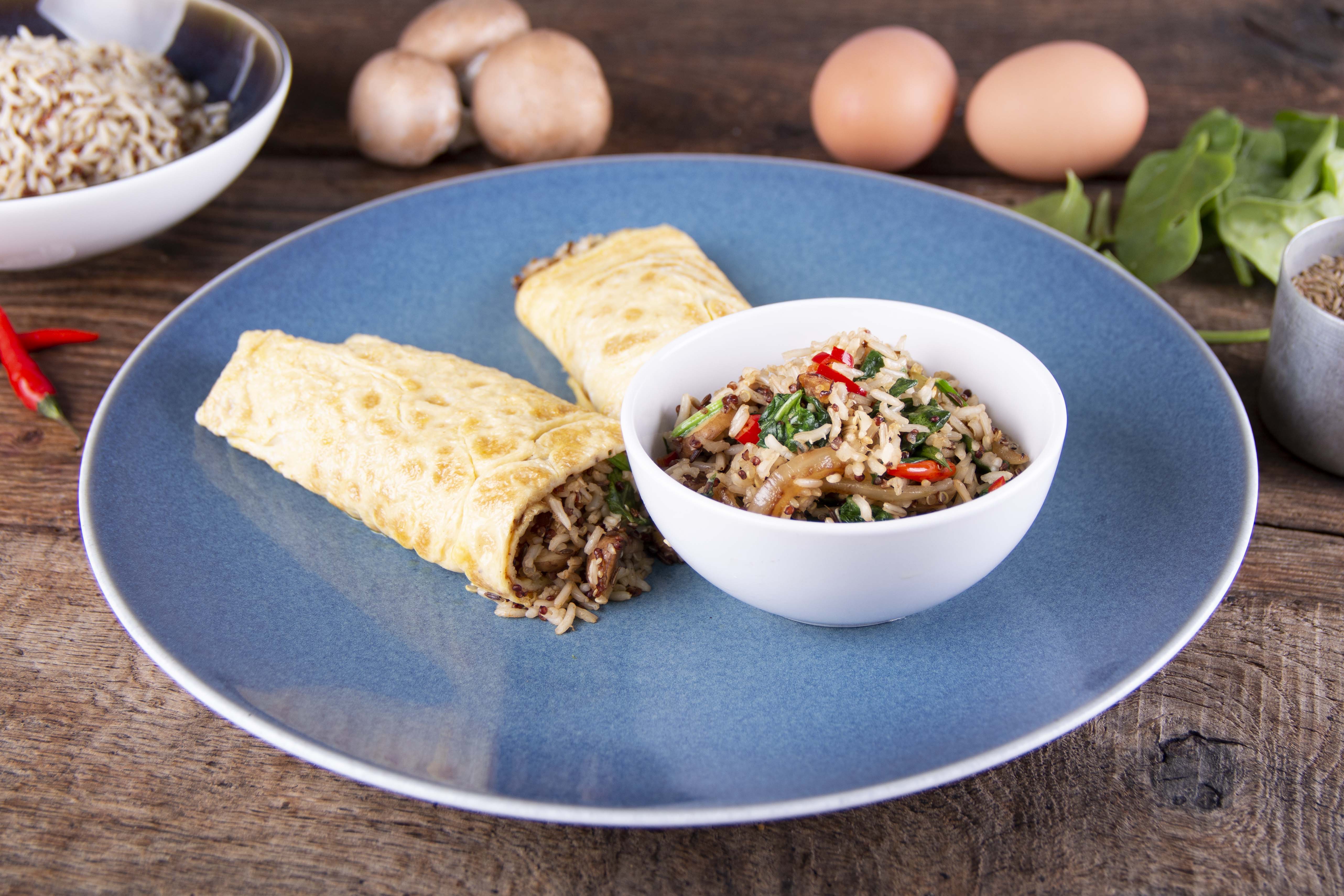 Kati Egg Roll with Basmati & Quinoa 