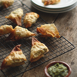 Beetroot and Coconut Samosa