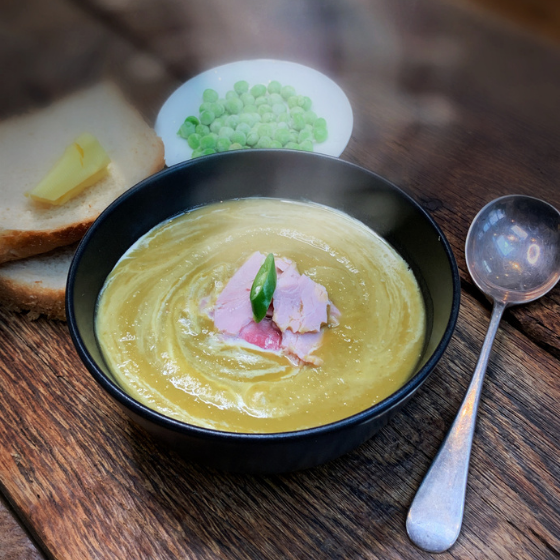 Pea and Ham Soup with Chilli and Cumin